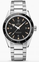 Мужские наручные часы Omega Seamaster-233_30_41_21_01_001 в стальном корпусе, на черном циферблате люминесцентные родинированные часовые индексы и стрелки, стальной браслет.