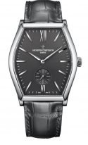Мужские классические часы Vacheron Constantin Malte 82230_000G_9185 в белом золоте с серым циферблатом, серый ремешок кроко.