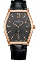 Мужские классические часы Vacheron Constantin Malte 82230_000R_9716 в розовом золоте, часы в форме "бочонка", темный циферблат, черная кроко.