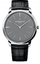 Мужские классические часы Vacheron Constantin Patrimony 81180_000P_9539 ультратонкие в платиновом корпусе, с серым циферблатом, черная кожа кроко.