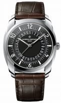 Мужские классические часы Vacheron Constantin Quai De Lile 4500S_000A_B196 в стальном корпусе с датой, черный циферблат, коричневая кроко и каучук.