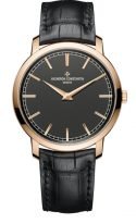 Мужские классические часы Vacheron Constantin Traditionnelle 43075_000R_B404 в розовом золоте, с черным циферблатом, черная кожа кроко